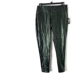 Vince Camuto Black Olive Vegan Leather High Waist Skinny Pants NWT Stretch
